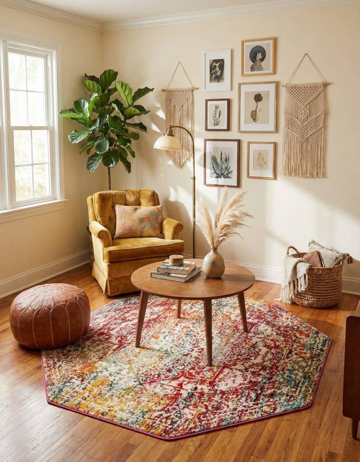 Detail image of  6' x 6' Arlington Octagon Rug