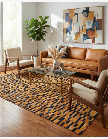 5' 1 x 7' 11 Cowhide - Patchwork Rug