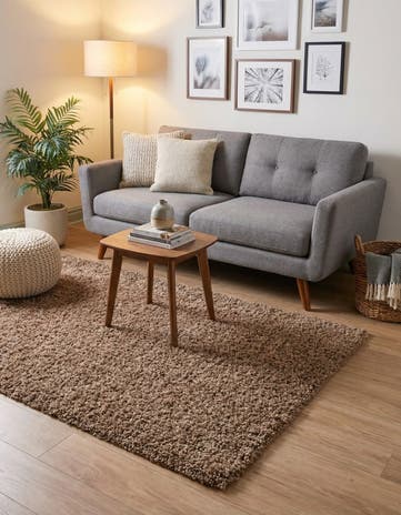 3' x 5' 3 Solid Shag Rug
