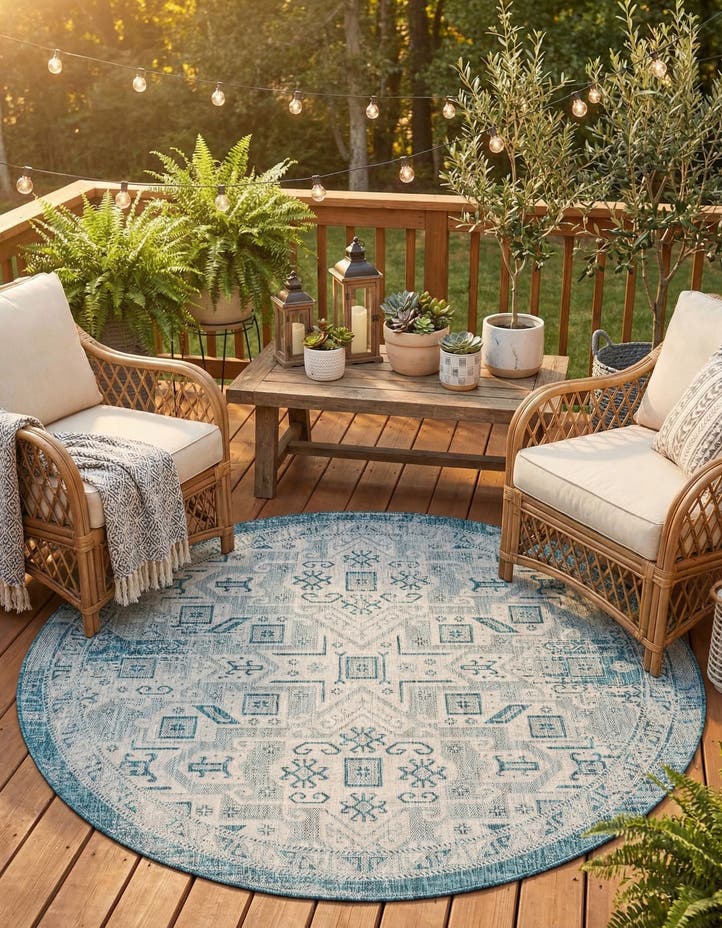 7' 10 x 7' 10 Easy-Clean Aztec Indoor / Outdoor ...