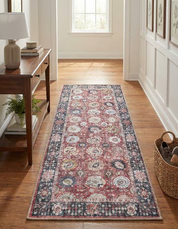 2' x 5' 1 Washable Timeless Runner Rug