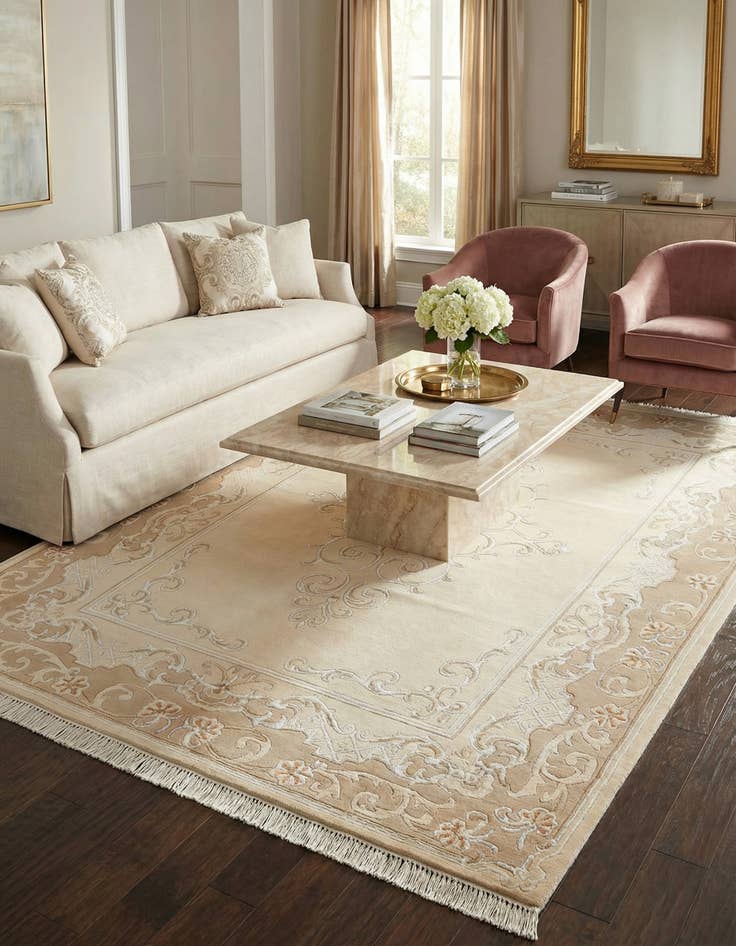 Detail image of  5' 1 x 6' 8  Hand Knotted Darya Wool Rug