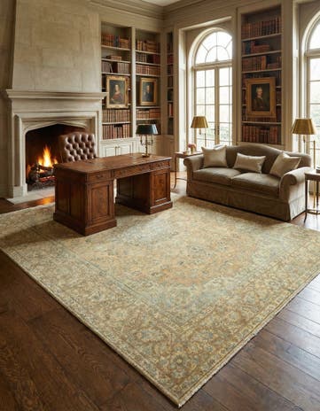 9' 3 x 12' 6 Hand Knotted Ultra Vintage Persian Wool Rug