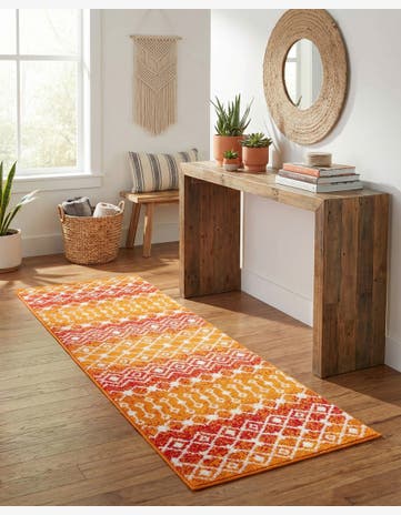2' x 7' Moroccan Trellis Runner Rug