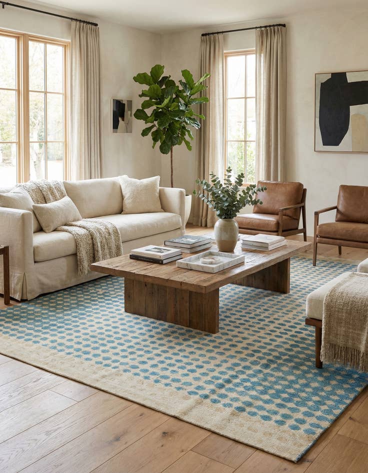 Detail image of  8' x 10'  Hand Knotted Darya Wool Rug