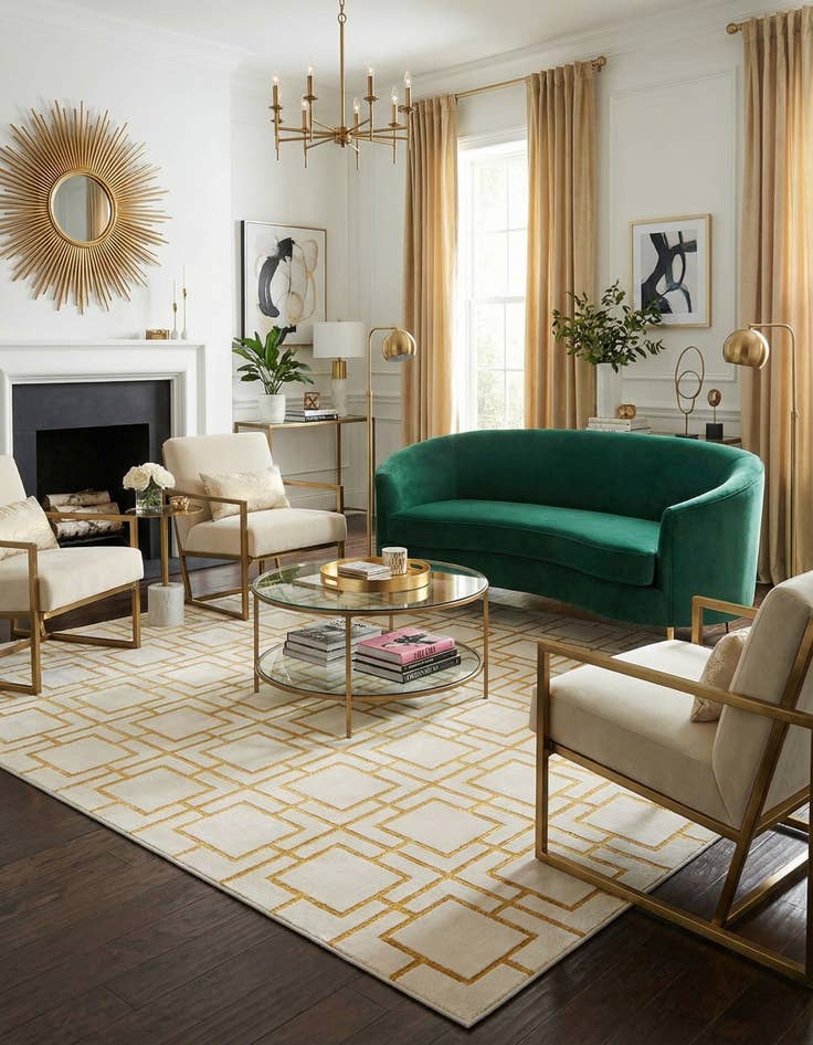 Detail image of 10' x 13' Marilyn Monroe™ Glam Deco Rug