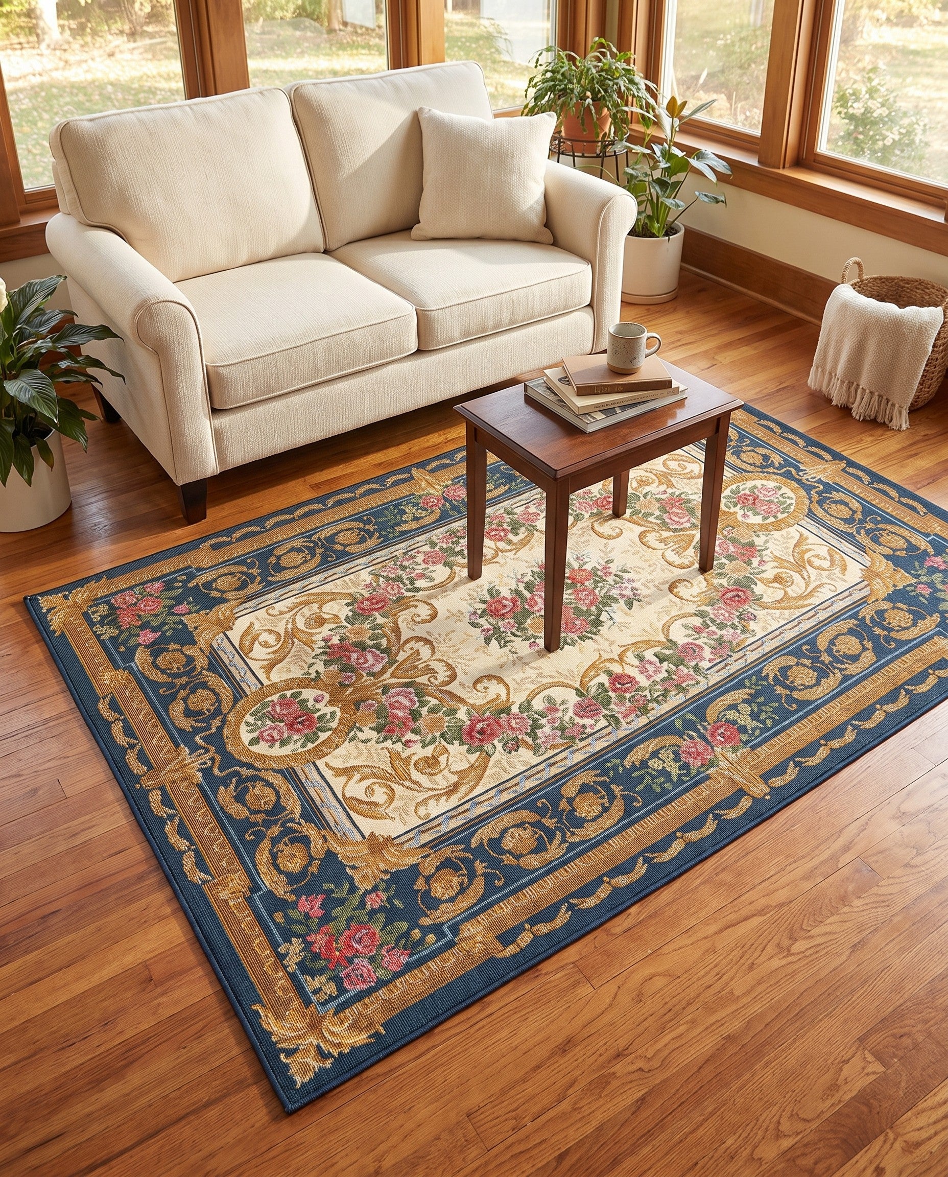 4' x 6' Easy-Clean Traditional Indoor / Outdoor Rug
