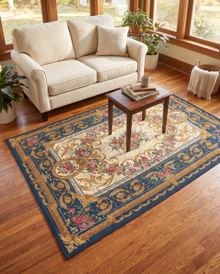 Detail image of 4' x 6' Easy-Clean Traditional Indoor / Outdoor Rug