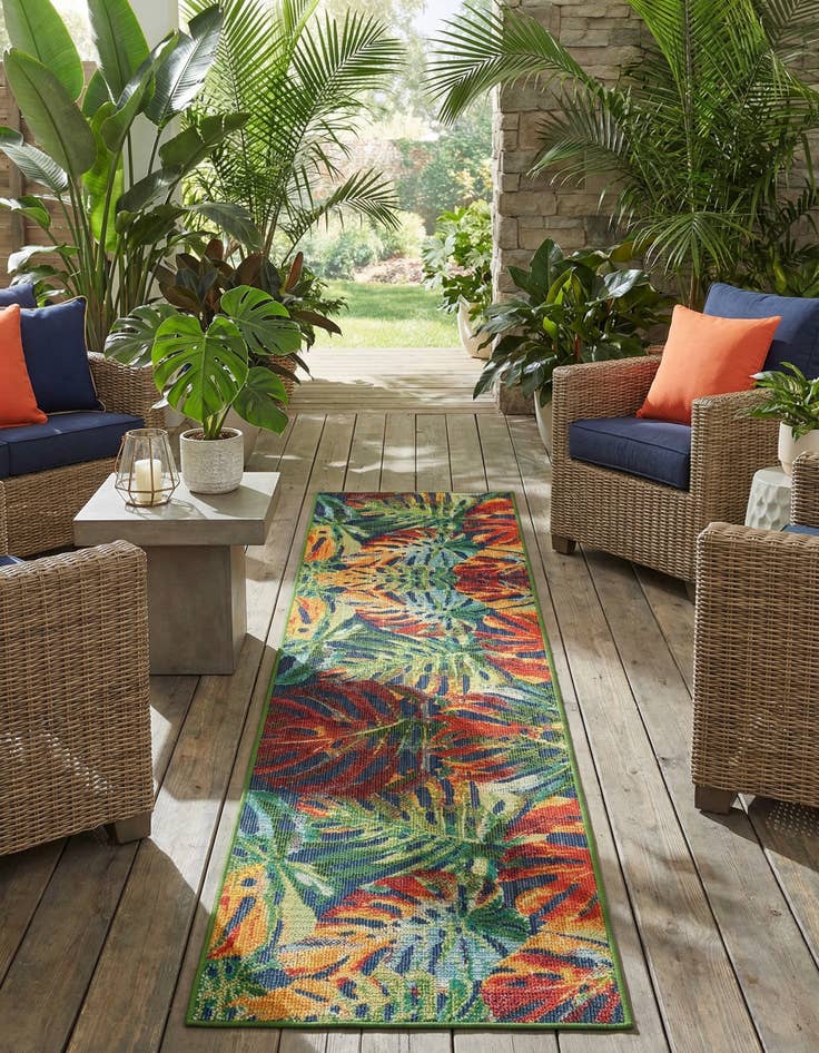 Detail image of 2' 7 x 12'  Washable Baja Indoor / Outdoor Runner Rug