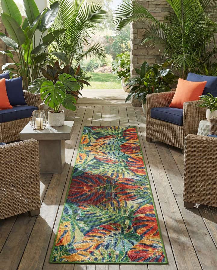 2' 7 x 12' Easy-Clean Baja Indoor / Outdoor Runner Rug