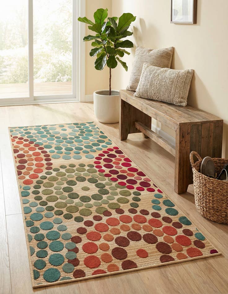 Detail image of 2' 7 x 5' 3 Easy-Clean Modern Indoor / Outdoor Runner Rug