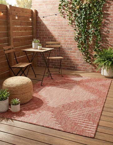 4' x 6' Easy-Clean Modern Indoor / Outdoor Rug
