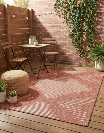 4' x 6' Easy-Clean Modern Indoor / Outdoor Rug