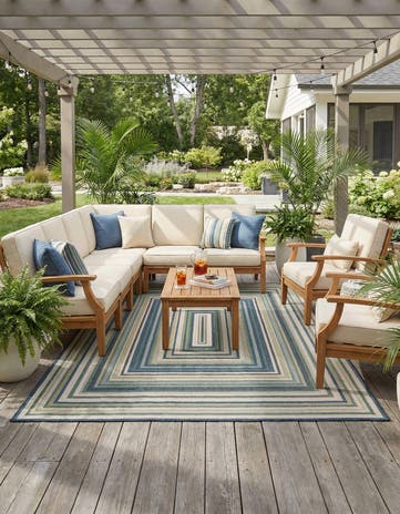 9' x 12' Easy-Clean Baja Indoor / Outdoor Rug