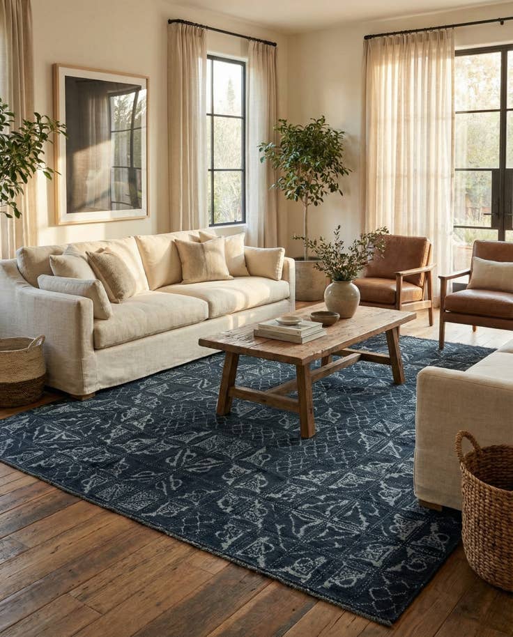 Detail image of 7' 10 x 9' 8 Hand Knotted Darya Rug