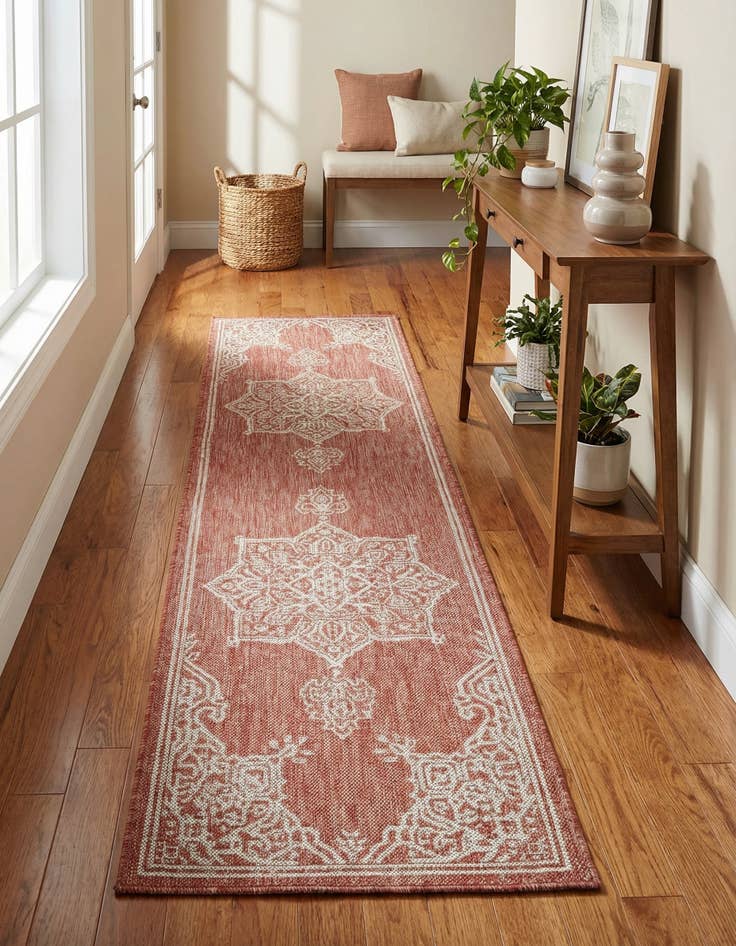 Detail image of  2' x 8'  Washable Traditional Indoor / Outdoor Runner Rug