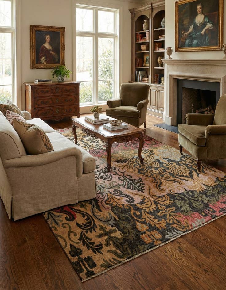 Detail image of 8' x 10' 5  Hand Knotted Ariana Ziegler Rug