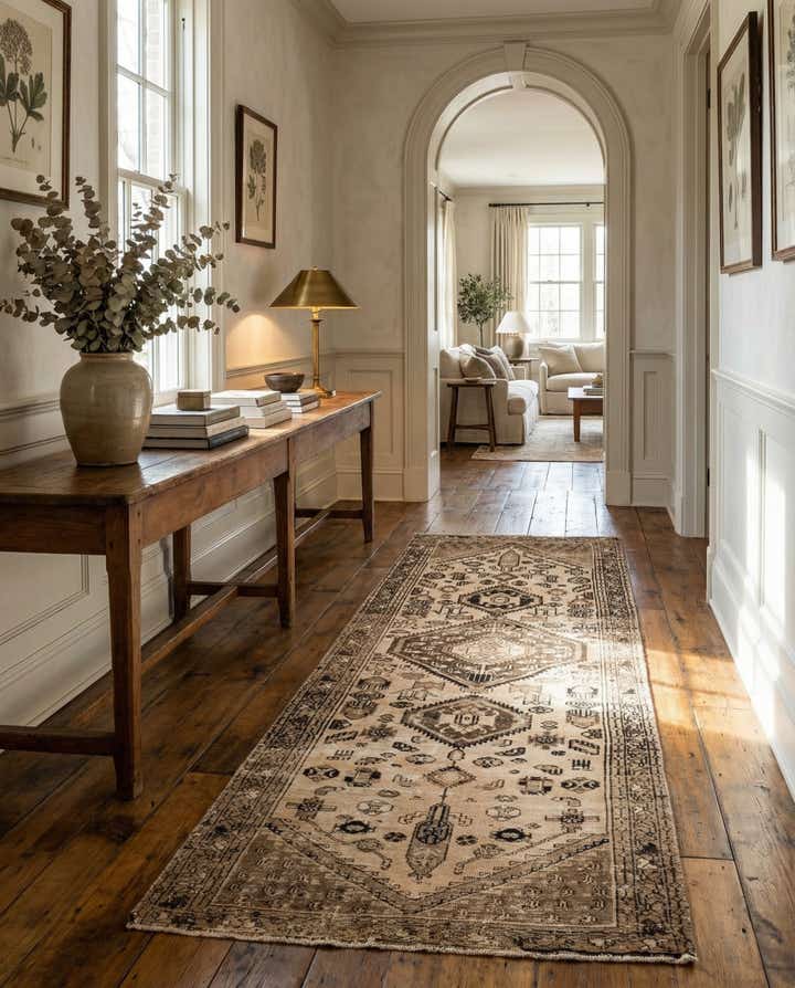 3' 5 x 9' 5 Hand Knotted Ultra Vintage Persian Wool Runner Rug