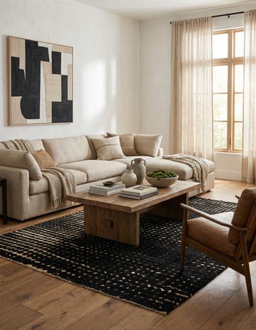 6' 6 x 10' Hand Knotted Darya Wool Rug