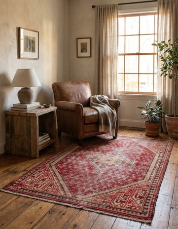 3' 3 x 5' 4 Hand Knotted Ultra Vintage Persian Wool Rug