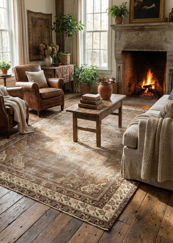 5' 10 x 9' 1 Vintage Wool Rug