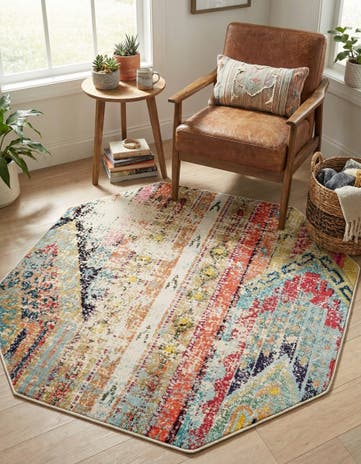 Washable Mesa Octagon Rug