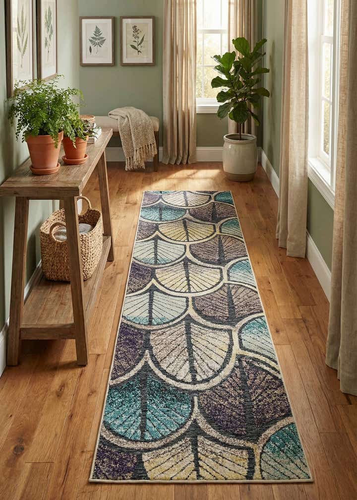 2' 7 x 12' Easy-Clean Casablanca Indoor / Outdoor Runner Rug