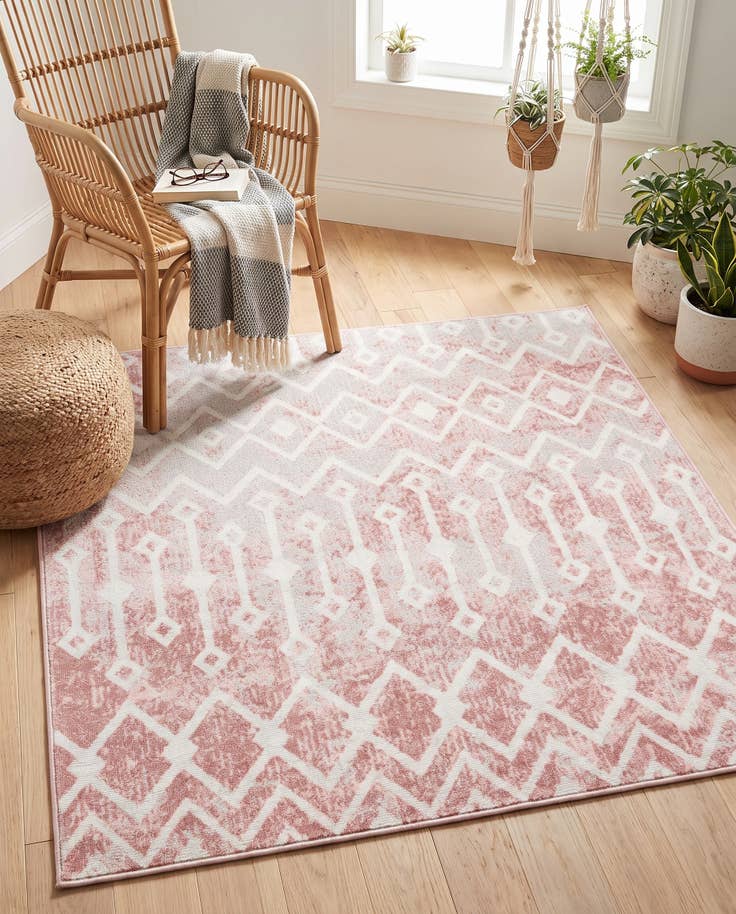 Detail image of 4' x 4' Bohemian Trellis Square Rug
