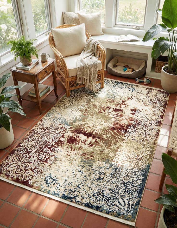 Detail image of 5' 3 x 8' Nain Design Rug