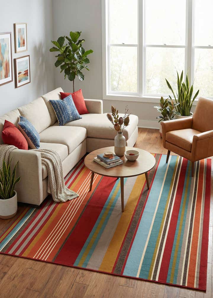 7' 10 x 10' Easy-Clean Modern Indoor / Outdoor Rug