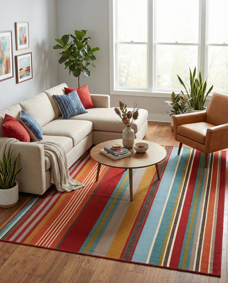 Detail image of 7' 10 x 10' Easy-Clean Modern Indoor / Outdoor Rug