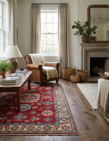 4' 1 x 6' 2 Hand Knotted Kazak Rug