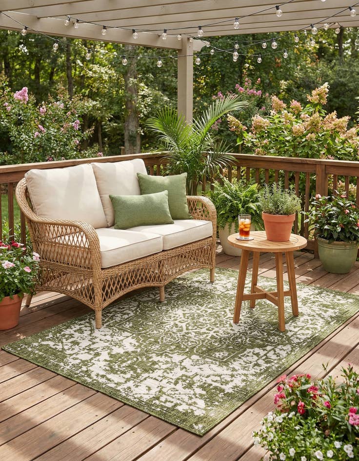 Detail image of 4' x 6'  Washable Jill Zarin Dubai Indoor / Outdoor Rug