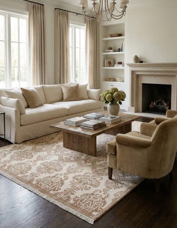6' 9 x 9' 11 Hand Knotted Darya Wool Rug