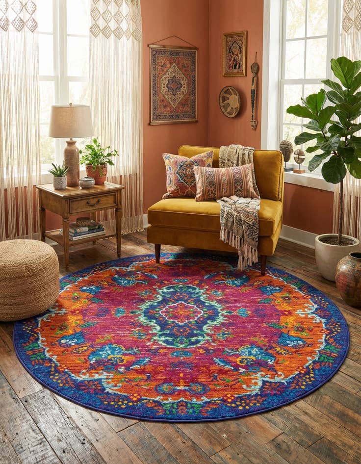 Detail image of 5' 3 x 5' 3 Calypso Round Rug