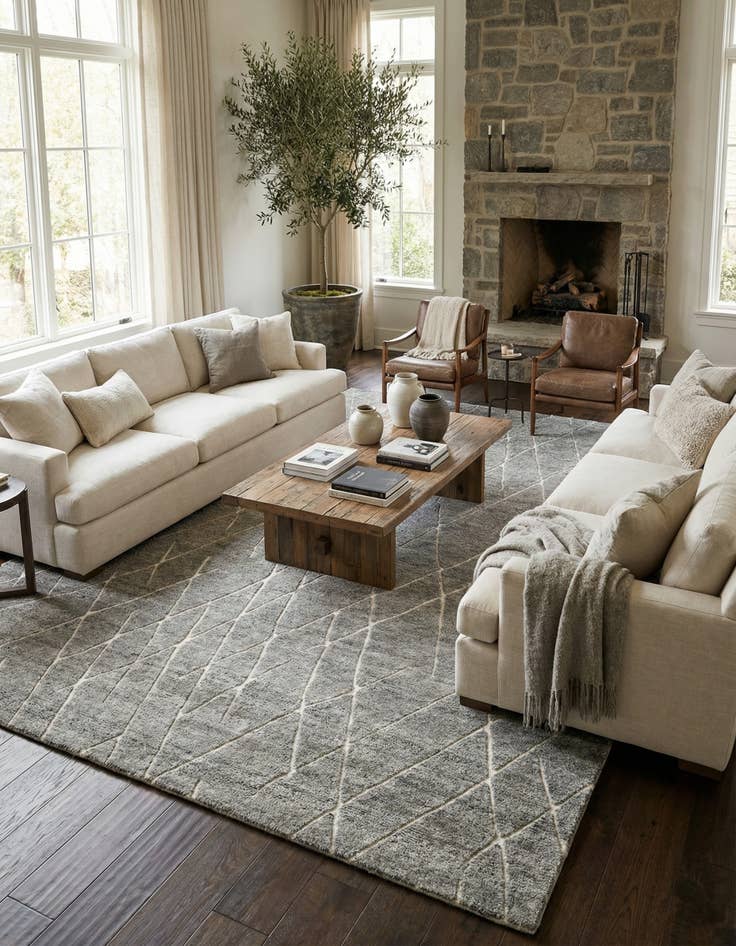 Detail image of  12' x 16' 1 Atlas Moroccan Wool Rug