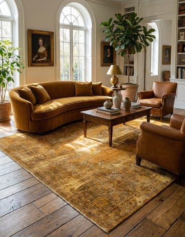 9' 9 x 12' 10 Hand Knotted Ultra Vintage Persian Wool Rug