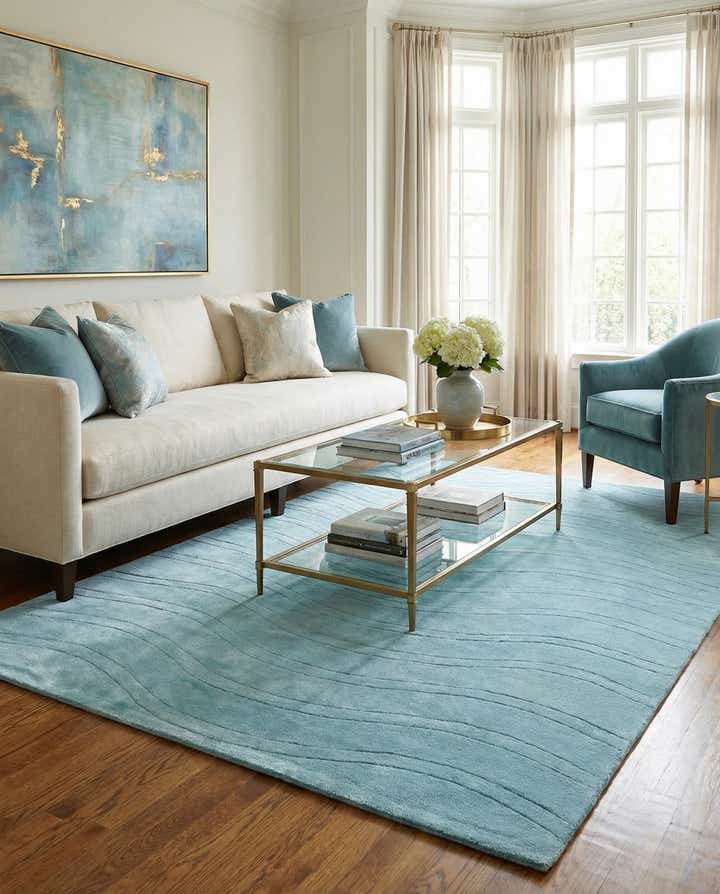 5' 8 x 8' Hand Knotted Darya Wool Rug