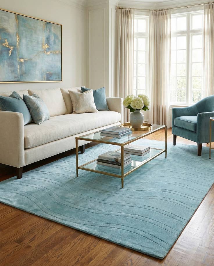 Detail image of 5' 8 x 8' Hand Knotted Darya Wool Rug