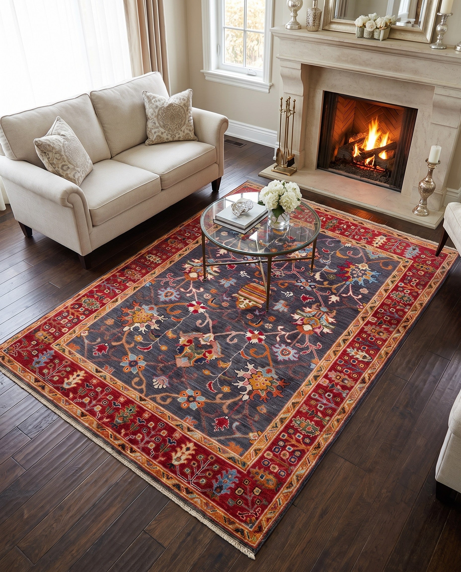 5' 1 x 6' 8 Hand Knotted Ariana Ziegler Rug