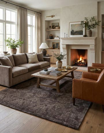 6' 7 x 10' Hand Knotted Darya Wool Rug