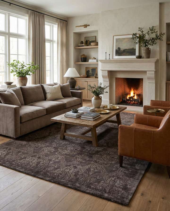 6' 7 x 10' Hand Knotted Darya Wool Rug