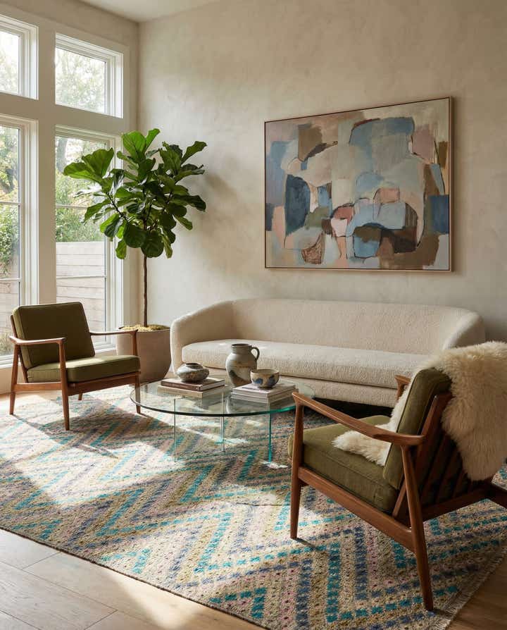 9' 9 x 12' 8 Hand Woven Kilim Modern Wool Rug