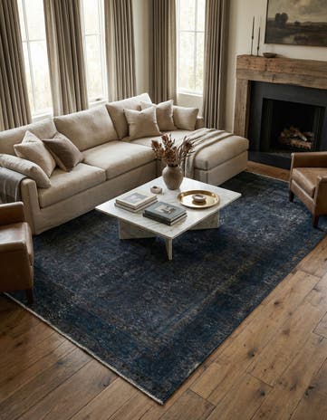 6' 5 x 9' 7 Hand Knotted Ultra Vintage Persian Wool Rug