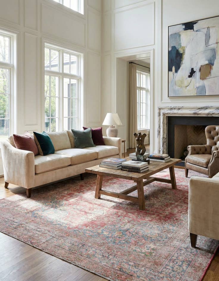 Detail image of  9' 5 x 12' 8  Hand Knotted Ultra Vintage Persian Wool Rug