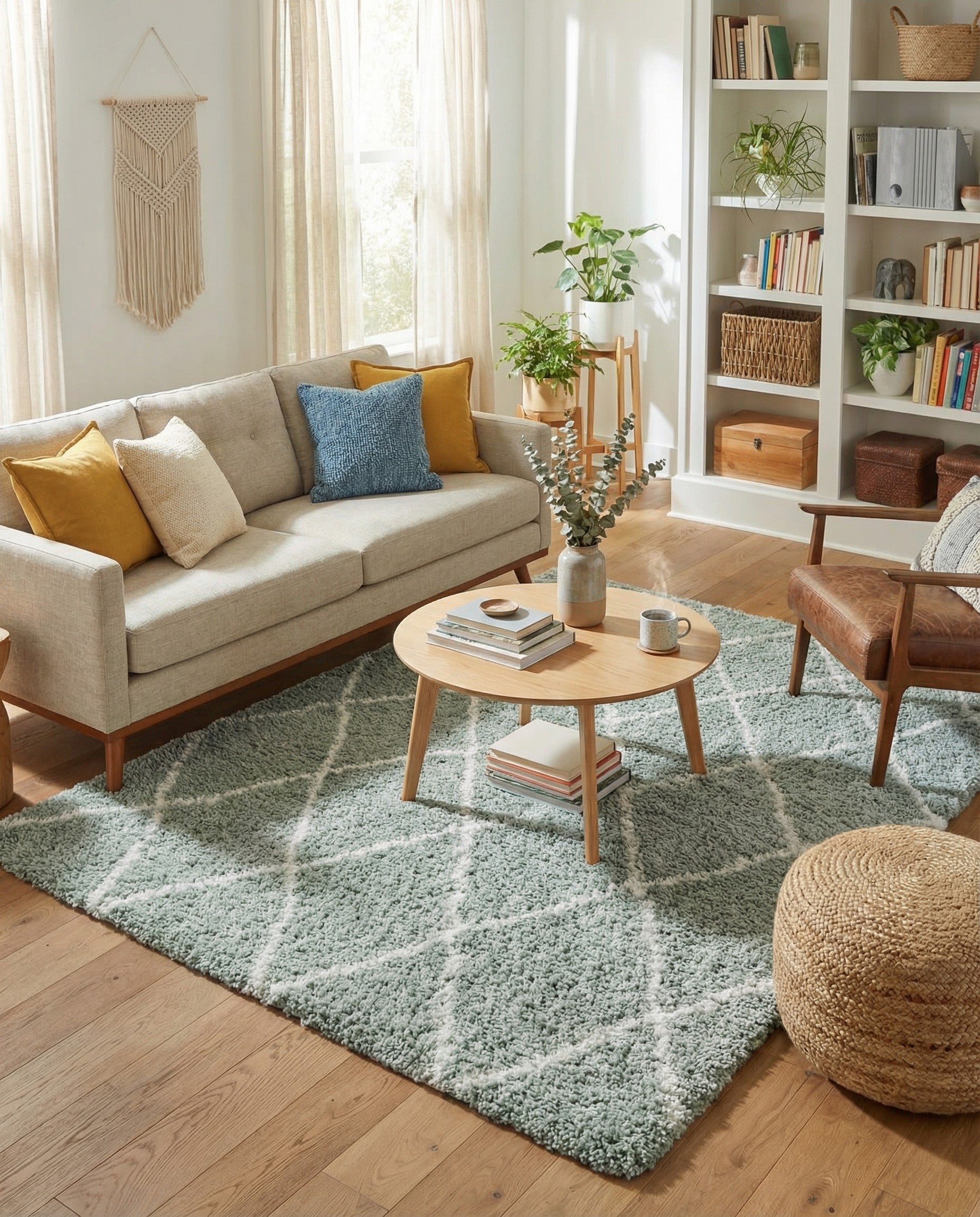  7' 10 x 7' 10 Moroccan Shag Square Rug