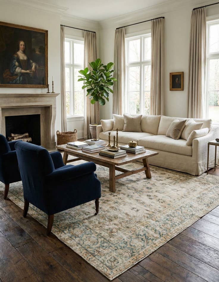 Detail image of 9' 5 x 13'  Hand Knotted Ultra Vintage Persian Wool Rug