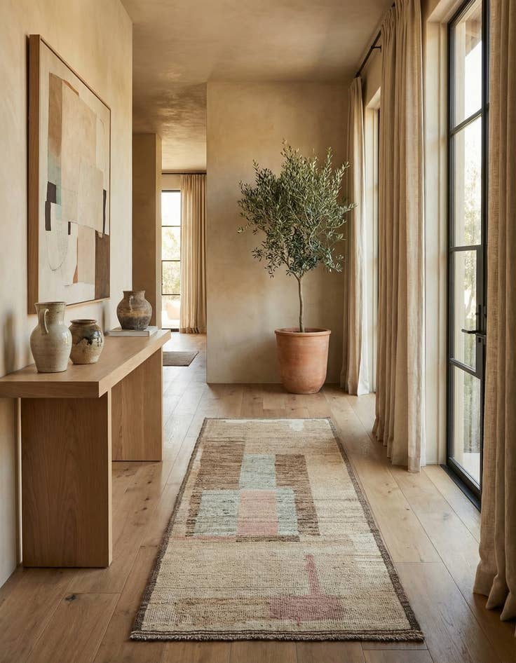 Detail image of  3' x 8' 11  Hand Knotted Beni Marok Rug