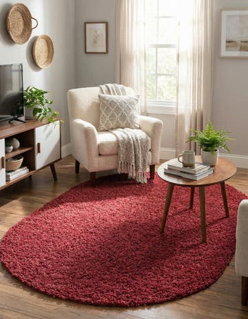 Poppy Zermatt Shag Oval Rug