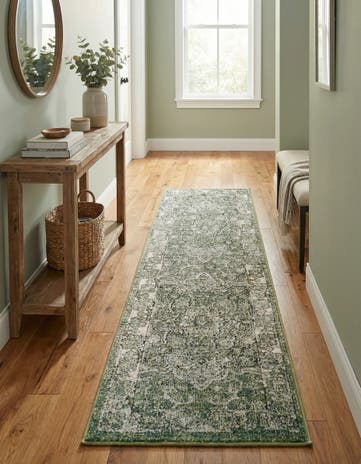 Green Isabella Runner Rug